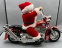 Decorative Battery Operated Motorcycle Santa