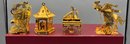 The Danbury Mint Gold Christmas Ornament Collection - 12 Total