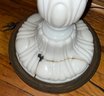 Vintage Milk Glass Swirl Pattern Parlor Lamp