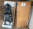 Large Decorative Resin/plaster Halloween Gargoyle Decor - 2 Total - Box Included