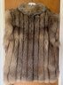 Crystal Fox Sleeveless Fur Coat - Size Large