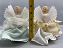 Decorative Battery Operated Lighted Tree Ornament Angels - 2 Total