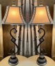 Decorative Metal 2-way Setting Table Lamps - 2 Total