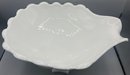Westmoreland Milk Glass Foo Dolphin Footed Punch Bowl With Milk Glass Ladle