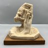 1965 AMR Spadem FFR Modernist Sculpture Hand Of God Resin  With Wood Base