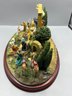 The Danbury Mint Resin Nativity Scene Display With Wooden Base