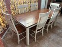 Thomasville Solid Wood Dining Table With 6 Chairs Included