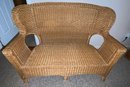 Rattan Wicker Bench With Cushion