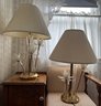 Pair Of Lily Flower Table Lamps - 2 Piece Lot