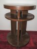 Gilbert Rohde Art Deco French Round Mahogany End Table, Multiple Tiers, Wood
