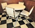 Samton Metal Co. Formica Round Table & 4 Chairs - Vintage