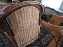 Wicker Arm Chairs With Cushions - Set Of 2