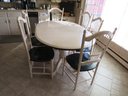 Dining Table With 1 Leaf & 6 Chairs