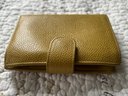 Chanel Coco Mark Clasp Compact Wallet Mustard Yellow Caviar Skin Authentic