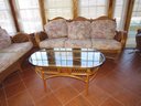 Wicker Sofa, Love Seat, Coffee Table & 2 End Tables - 5 Piece Set