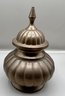 Vintage Brass Jar With Ribbed Design Made In India