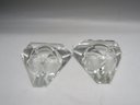 Cartier Crystal Ashtrays, Signed - Set Of 2 In Original Box