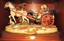 Capodimonte Porcelain Collezione Venere Horse & Buggy  - Made In Italy