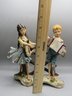 Capodimonte Porcelain Country Boy & Girl Musicians - Made In Italy
