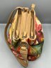 Laura Scott Woven Floral Handbag