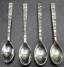 Sterling Silver Demitasse Spoons, Mexico - Set Of 4