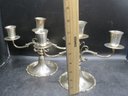 Sterling Silver 3-arm Candlestick Holders/mexico