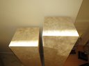 Marquis Collection Of Beverly Hills Square Tessellated Stone Pedestals - Set Of 2