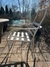 Marble Top Cement Table With Patio Chairs - 3 Pieces