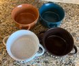 Double Handled Speckled Soup Bowls - 4 Piece Lot