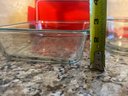 Pyrex Lock And Lock Glass Container With Airtight Lid - 2 Piece Lot