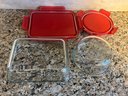 Pyrex Lock And Lock Glass Container With Airtight Lid - 2 Piece Lot