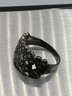 Sterling Silver Marcasite Hearts Ring Size 6.5 - 0.10ozt