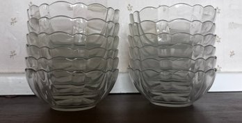 Arcoroc Scalloped Glass Bowls- 12 Pieces