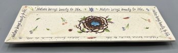 Papel Giftware Simple Treasures Ceramic Tray - Nature Brings Beauty To Life Pattern