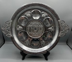 Silver Plated Seder Plate With Handles