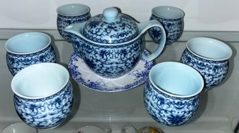 Chinese Porcelain Tea Set - 7 Pieces Total