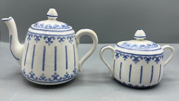 Heathcote China Teapot Set - 2 Total - Made In England