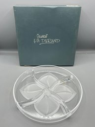 J.G. Durand Etched Crystal Bowl - Box Included
