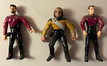 1992 Playmate Toys - Star Trek Action Figures - 3 Total