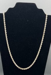 925 Silver Rope Style Necklace - 1.49 OZT Total