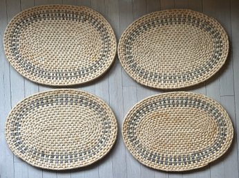 Handcrafted Rattan Wicker Placemats - 8 Total