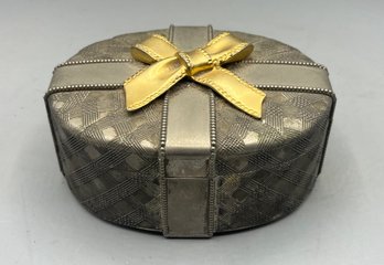 Decorative Metal Trinket Box With Felt Liner