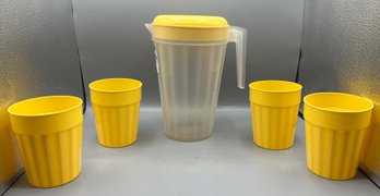 Classique Products Plastic Pitcher & Cup Set - 5 Pieces Total