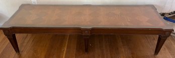 Solid Wood Inlaid Glass-top Coffee Table