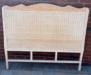 Pier 1 Jamaica Collection Solid Wood Wicker Style Queen Size Headboard