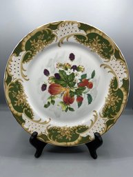 Andrea By Sadek Antique Fruit Pattern Porcelain Plate