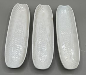Ceramic Corn On The Cob Dish Holder Set - 3 Total