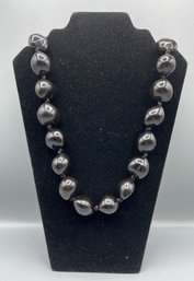 Decorative Black Beaded Costume Jewelry Necklace