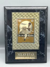 2002 Upper Deck - NY Yankees Nolan Ryan Strike Out King Wall Plaque