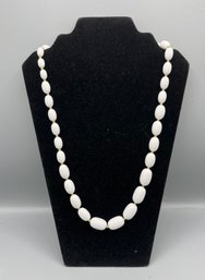 White Stone Beaded Necklace